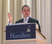 Harold Ford, Jr., spoke in the Hamilton Chapel.
